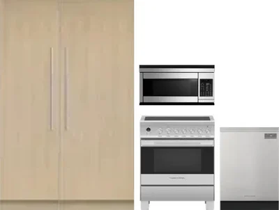 5 Piece Package Includes Refrigerator, Freezer, Range, Microwave And Dishwasher